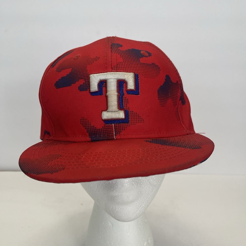 Texas Rangers MLB Snapback Baseball Hat New‎ Era Adjustable Red Blue Camo